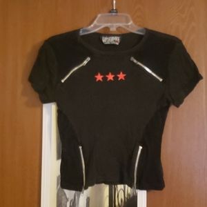 Lip Service gothic short sleeve shirt. Size S